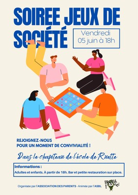 🎲 Soirée jeux de société le 5 juin à Ruette ! 🎲