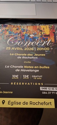 Image de l'événement Concert Chorales - Rochefort