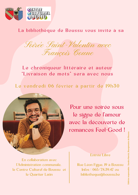 Image de l'événement Soirée Saint-Valentin avec François Coune