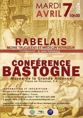 Image de l'événement Rabelais, moine truculent et médecin voyageur - Bastogne