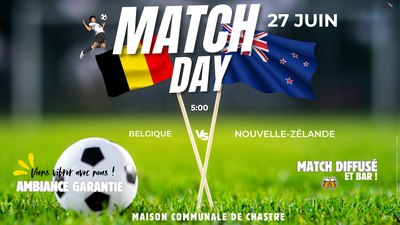 Match Day : Belgique vs Nouvelle-Zélande
