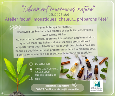 Atelier déconnexion “soleil, moustiques, chaleur... préparons l’été”