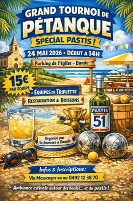 Concours de pétanque à Bande