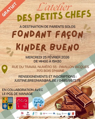 Image de l'événement L'atelier des petits chefs