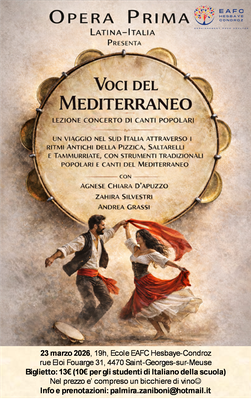 Image de l'événement Voci del Mediterraneo