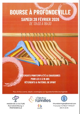 Image de l'événement Bourse aux vêtements de la Ligue des familles