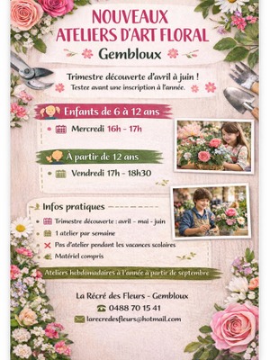Image de l'événement Trimestre découverte - Art floral à partir de 12 ans - Beuzet