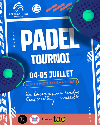 Image de l'événement Tournoi de Padel - Happy Dolphins Encounters - Walhain