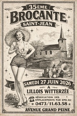 Image de l'événement 35 eme Brocante de la Saint jean - Lillois-Witterzée